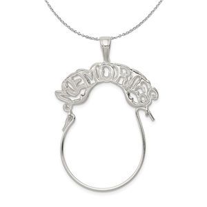 Sterling Silver Memories Charm Holder Necklace - 20 Inch